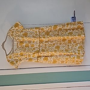 Boden linen yellow and white floral dress size US 16R